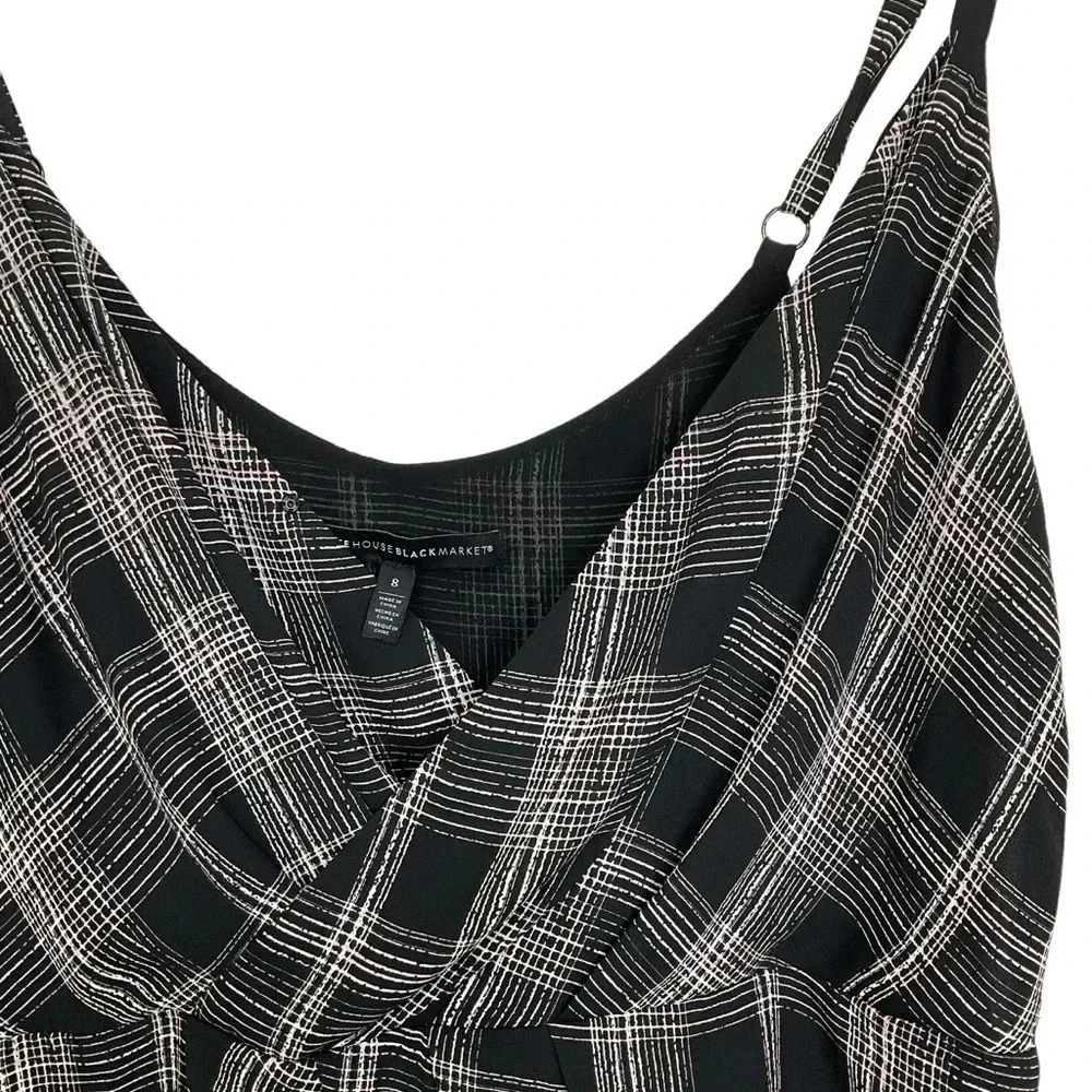 WHBM Plaid Surplice Cami Blouse Size 8 - Picture 2 of 6